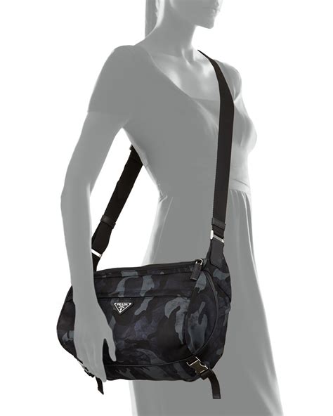 prada camo nylon messenger bag|prada nylon crossbody messenger bag.